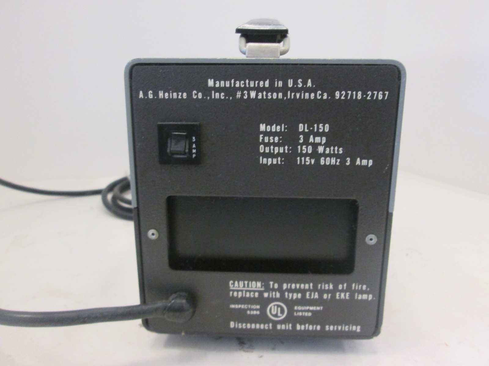 Dyna Lite 150, Fiber Optic Power Supply, DL-150, 3A, 150W, Used