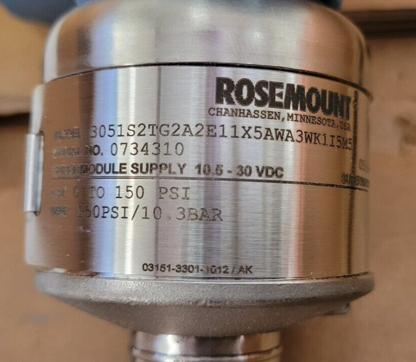 ⚡ROSEMOUNT 3051S2TG2A2E11X5 PSI TRANSMITTER PESSCO IS OFFERING 1 G092723-1 🗽