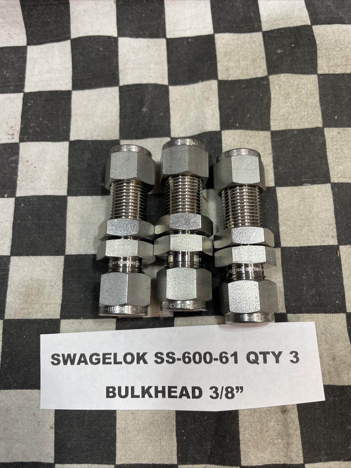 SWAGELOK SS-600-61, SS-400-61, 4BC4-316, BULKHEAD, LOT OF 5, SHIPSAMEDAY#R37