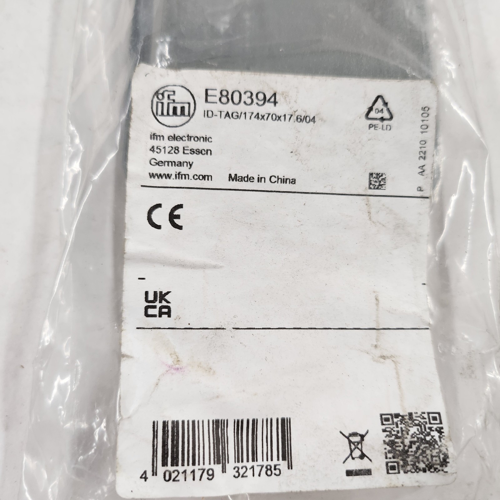 IFM E80394, RFID TAG, NEW #336453 Fast Shipping Factory Sealed
