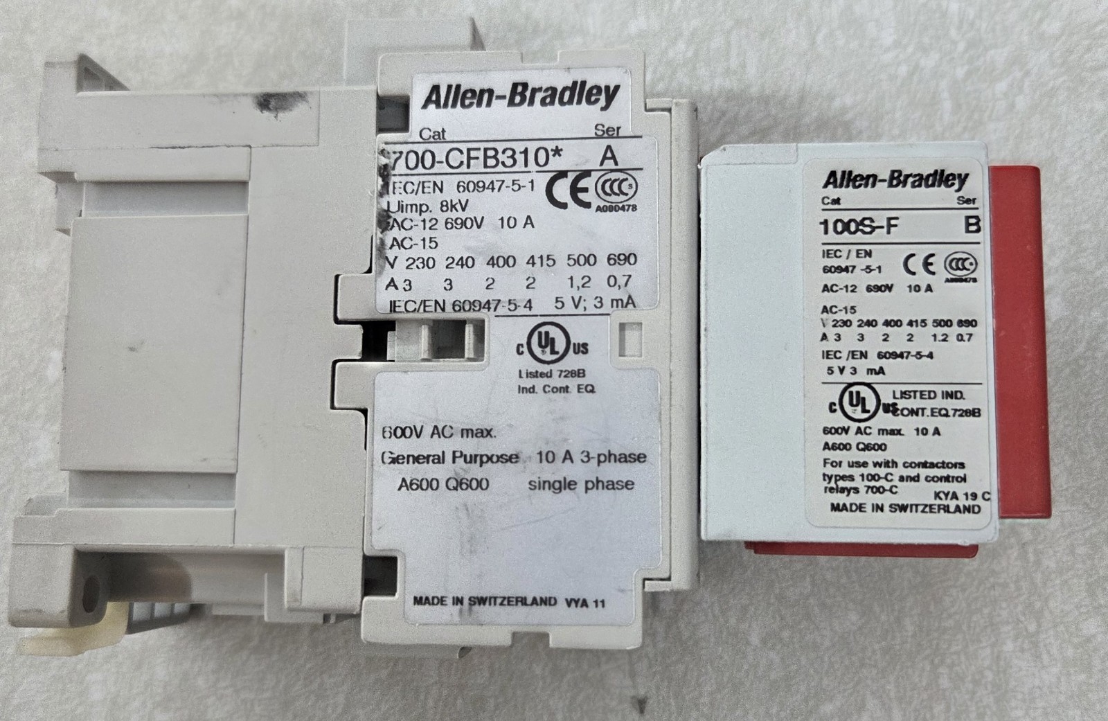 New ALLEN BRADLEY 700-CFB310* SER. B 100S-F CONTACTOR