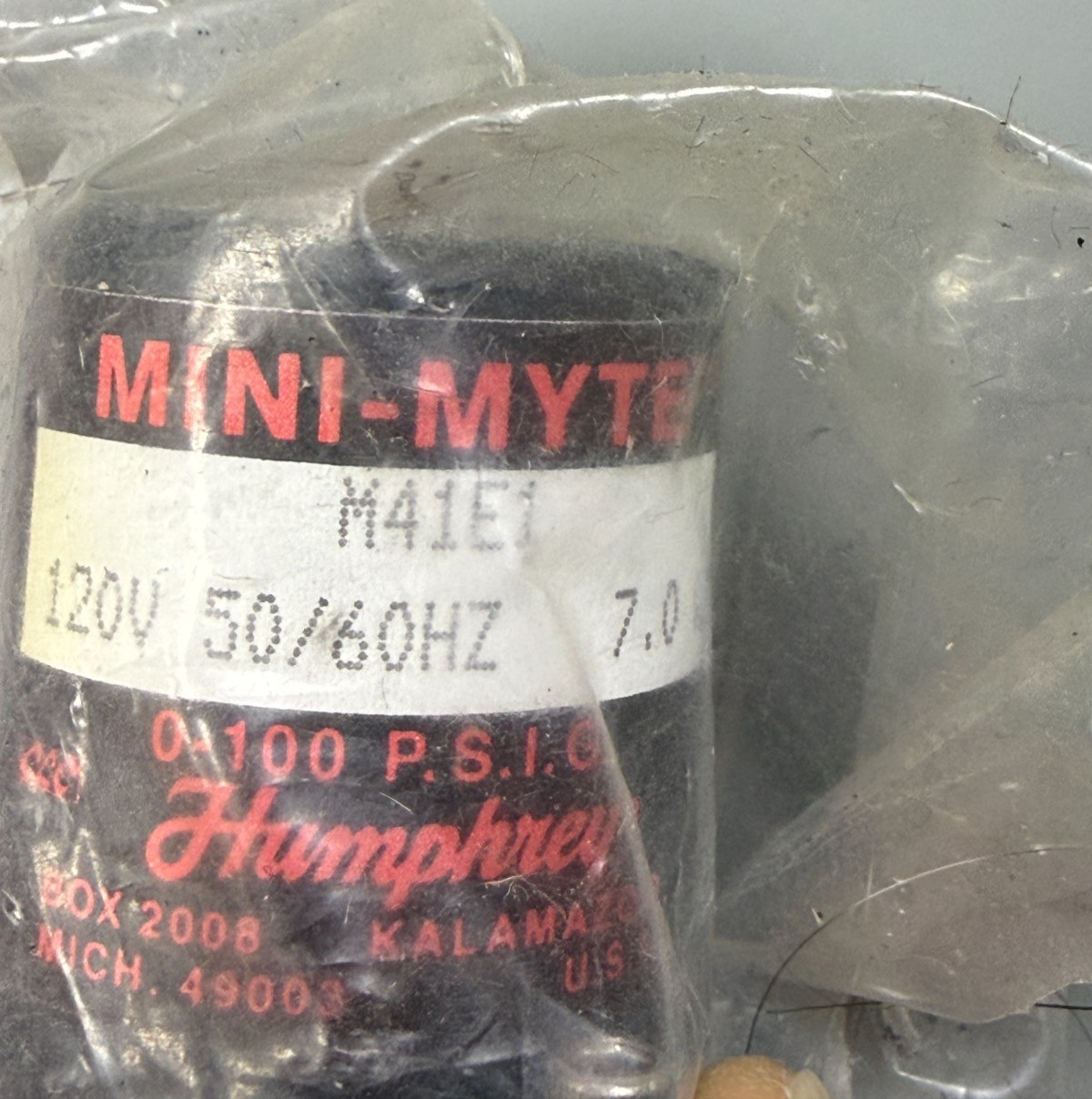 NEW OLD STOCK! HUMPHREY MINI-MYTE 120V AC VALVE 41E1