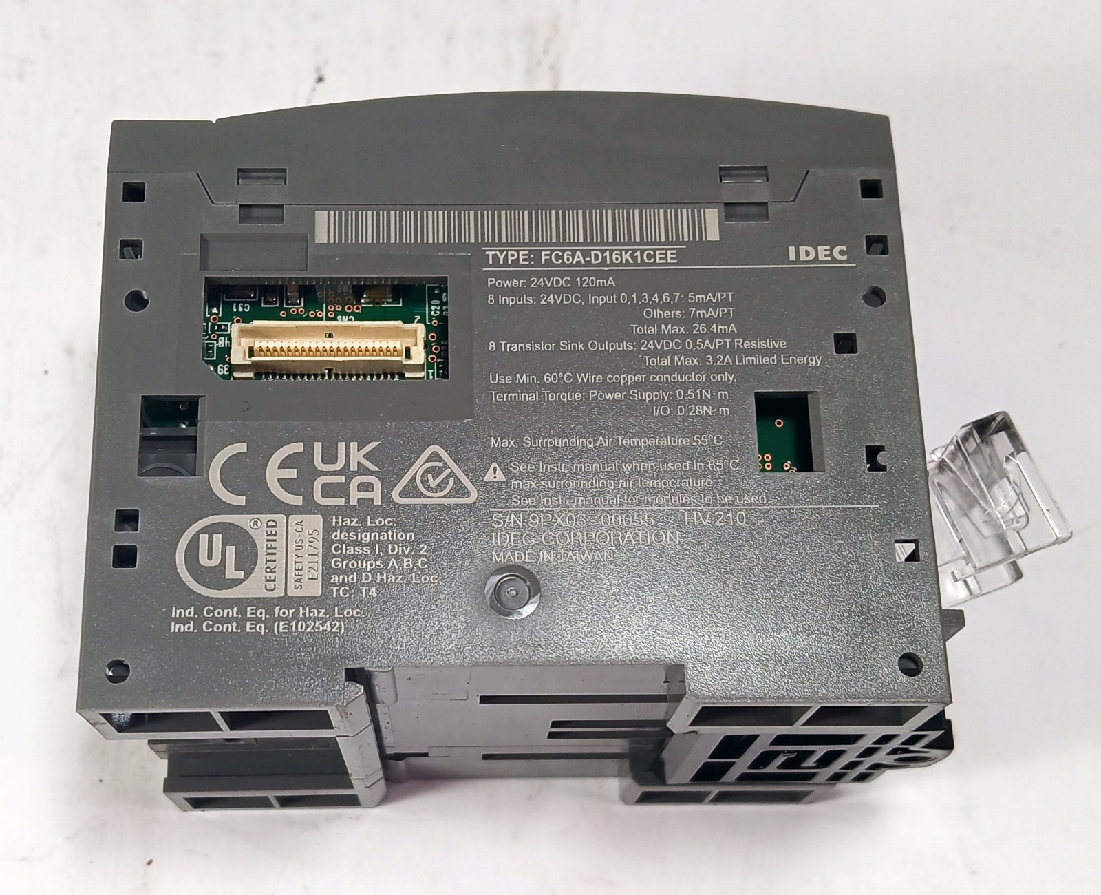 1 USED IDEC FC6A-D16K1CEE 24 VDC MICROSMART PLC ***MAKE OFFER***