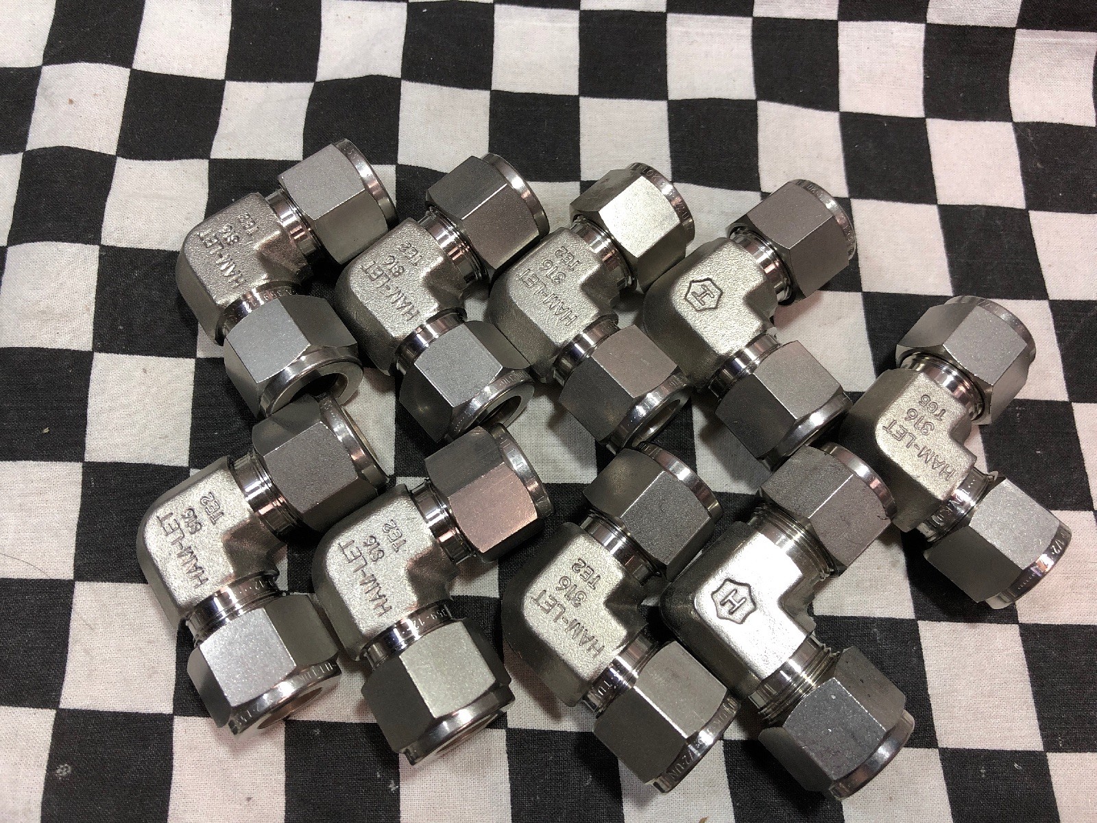 LOT OF 9 HAM-LET ELBOW UNION 1/2″, 765LSS1/2, ShipSameDay#1181N4