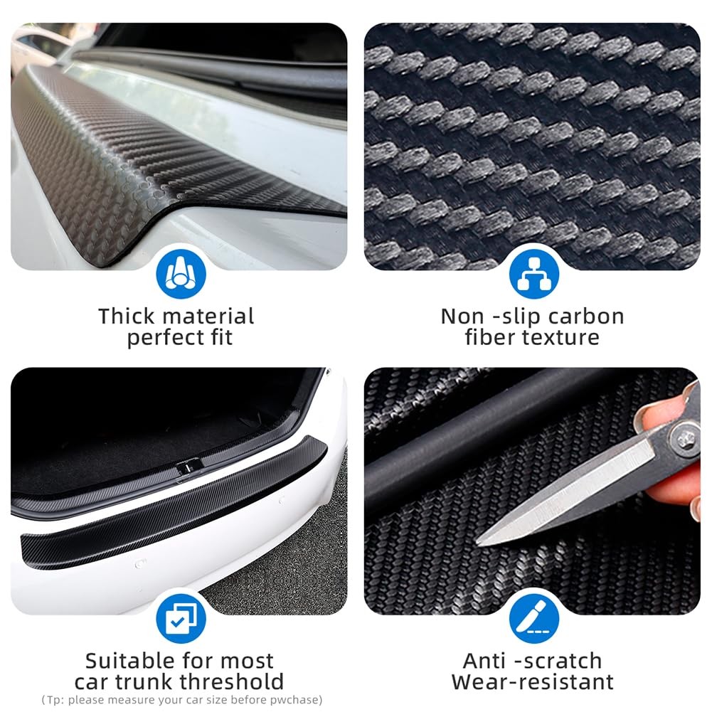 Rear Bumper Guard for Full Size Trucks & Large SUVs, 42.5 x 3.54 Anti-Scratch Pr