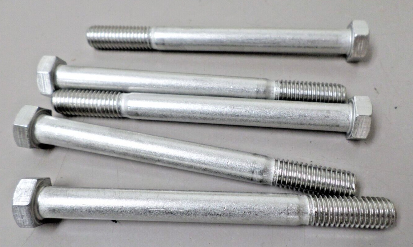 5 Pack of 1/2-13 x 5-1/2 Stainless Steel Coarse 18-8 Hex Bolts F593C THE