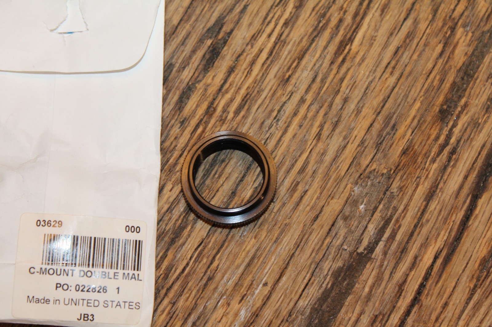 EDmund Optics C-Mount Double Male Thread Ring Stock #03-629