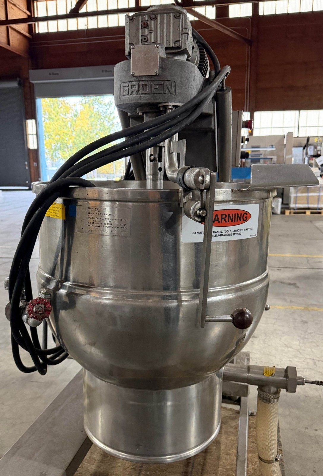 40 Gallon Jacketed Groen Kettle Mixer 50 PSI Capacity