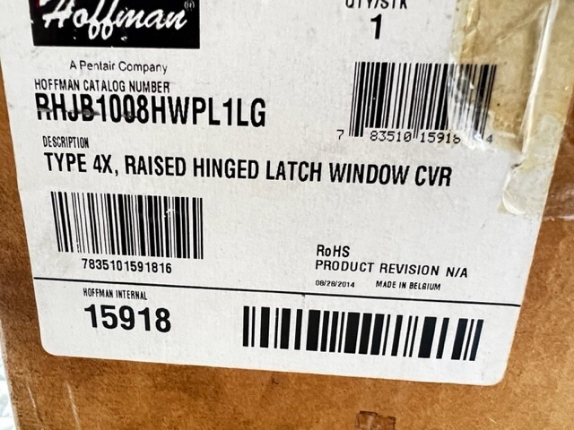 Hoffmann RHJB1008HWPL1LG Industrial Control Panel 11 1/2 x 9 1/4 x 7 w Latch
