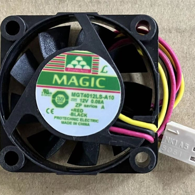 1PCS MAGIC MGT4012LS-A10 12V 0.08A Silent Cooling Fan 3pin 4010 40mm 3-wire