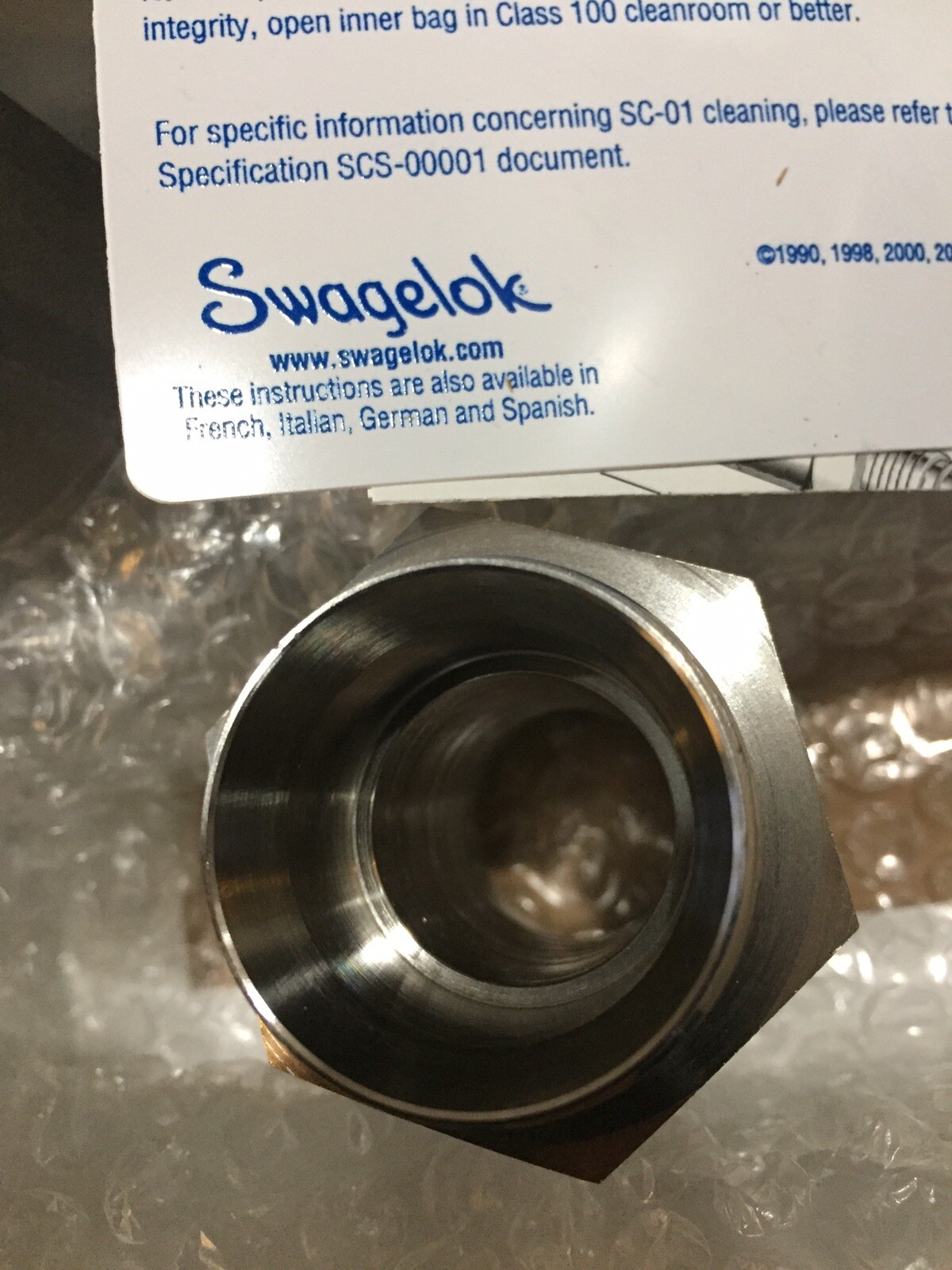 NEW SWAGELOK SS-1610-61 TUBE FITTING BULKHEAD UNION 1” TUBE OD.