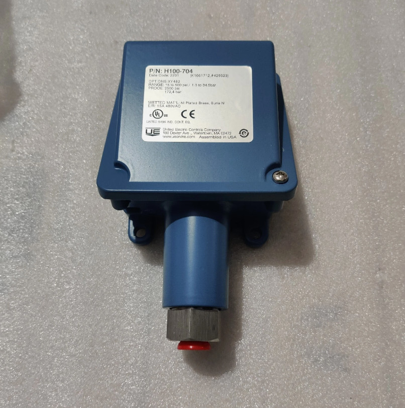 UNITED ELECTRIC H100-704 UE Controls Model H100 Pressure Switch Controls