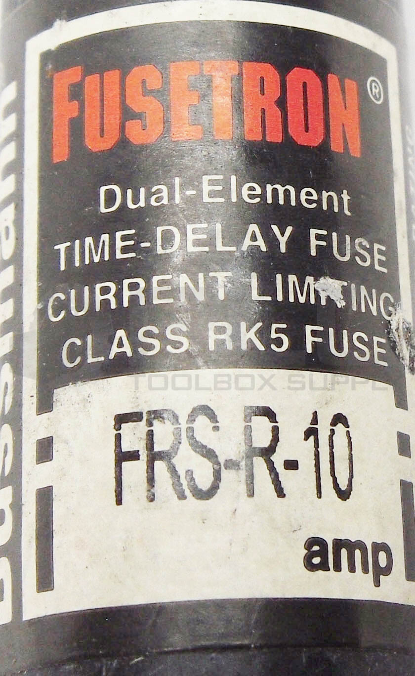 LOT OF 6 NEW BUSSMANN FRS-R-10 FUSETRON TIME-DELAY FUSES 600V