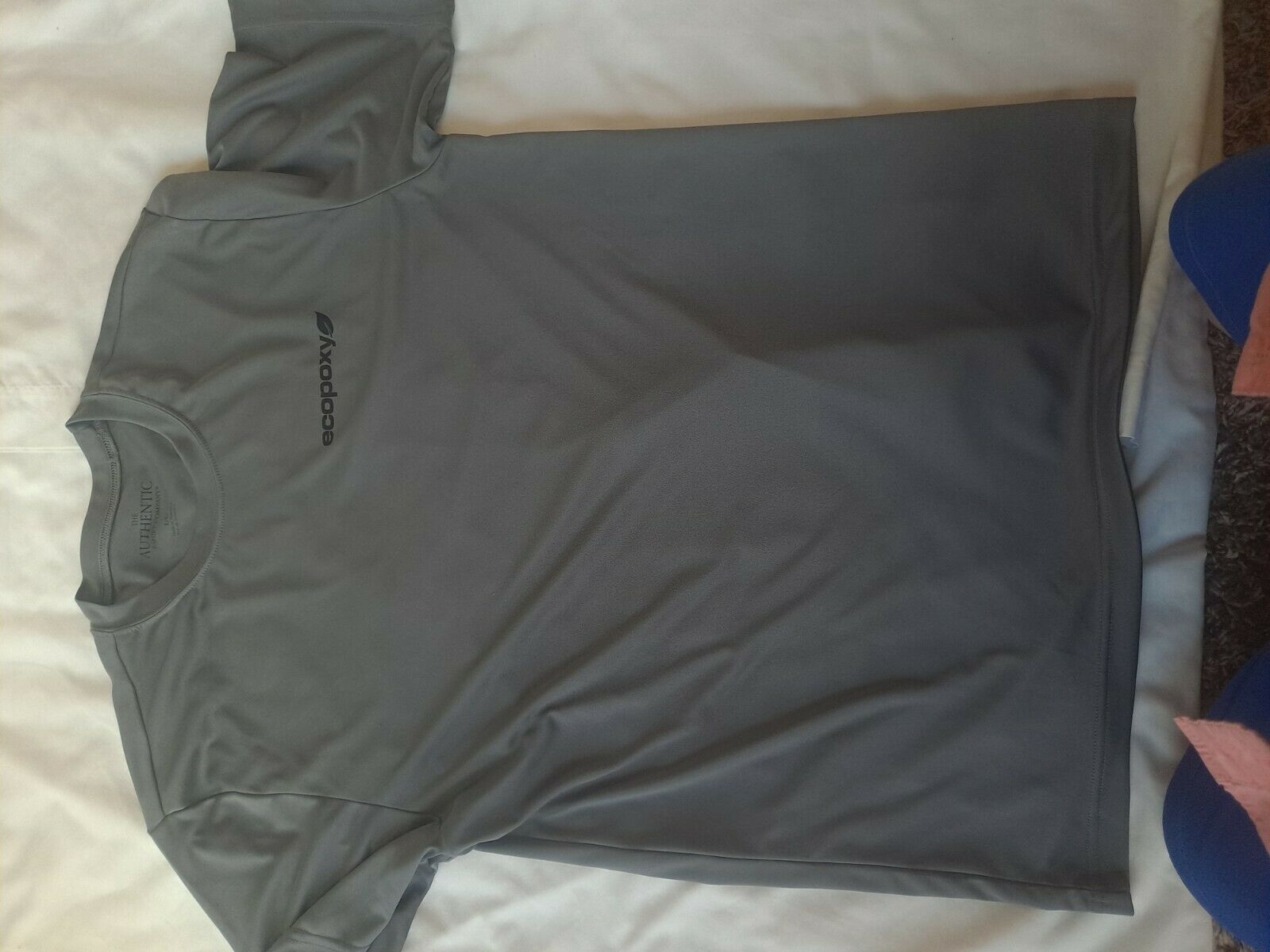 Authentic t shirt and hoodie both large, gray. ECOPOXY