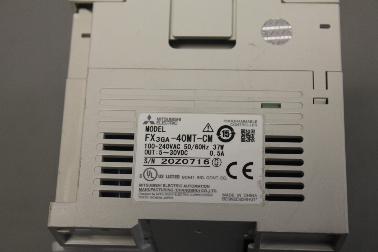 MITSUBISHI PLC MODULE FX3GA-40MT-CM
