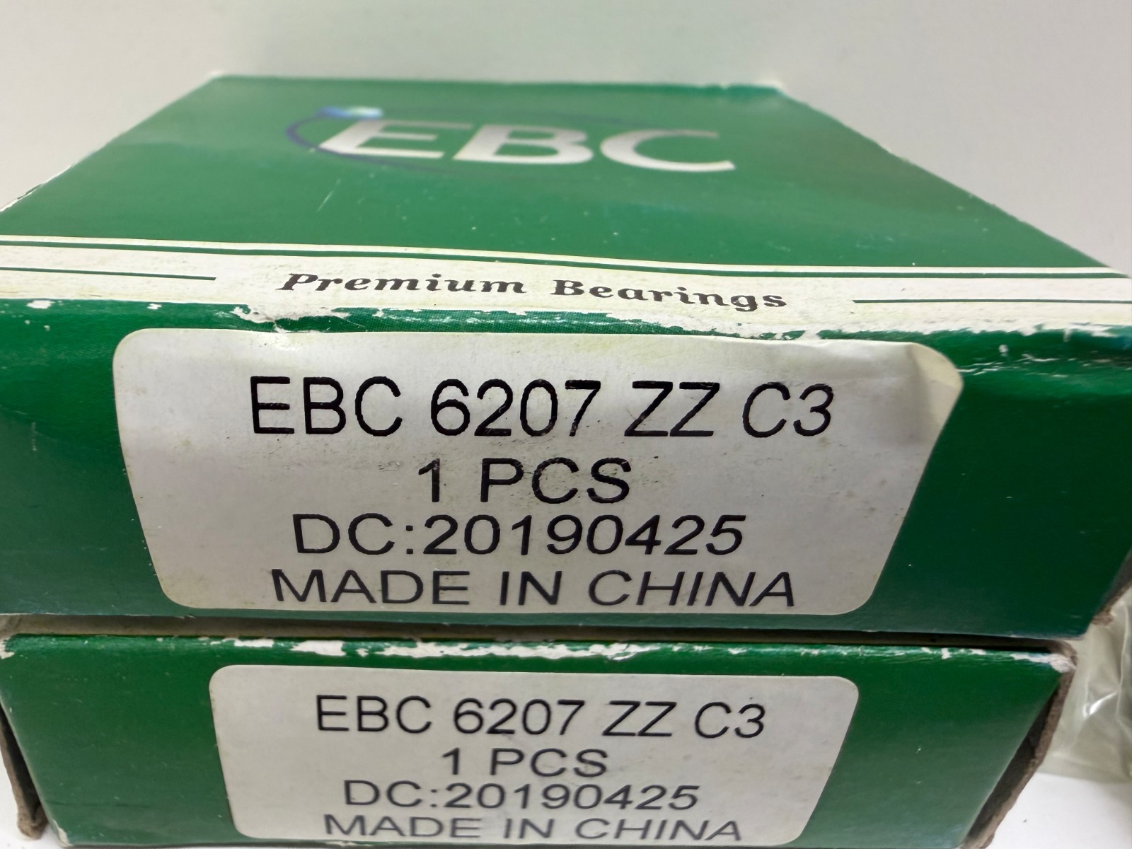 LOT OF (2) NEW OLD STOCK! EBC DEEP GROOVE BALL BEARINGS 6207ZZC3