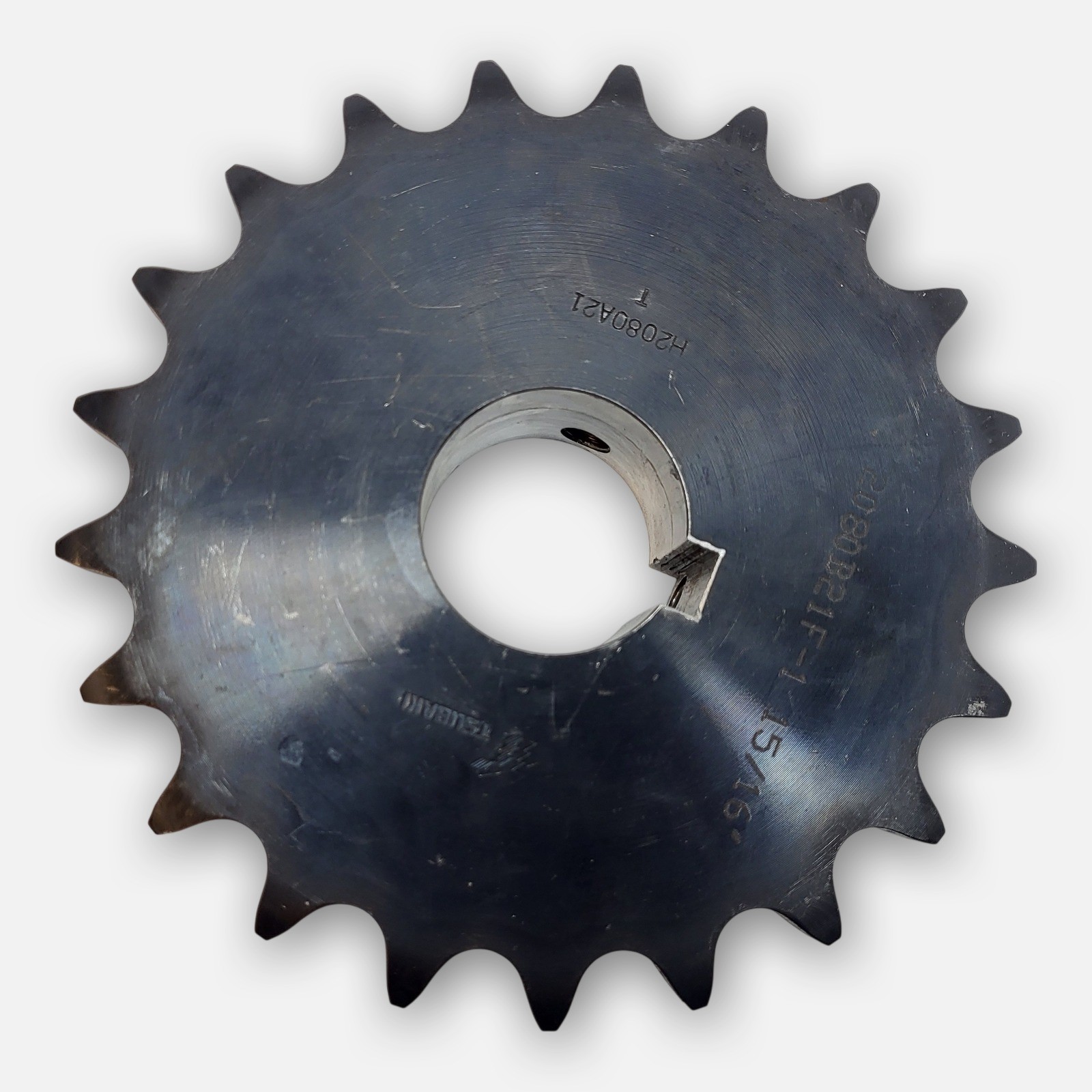 TSUBAKI H2080A21 INDUSTRIAL CHAIN SPROCKET, 21 TEETH 1-15/16″ BORE