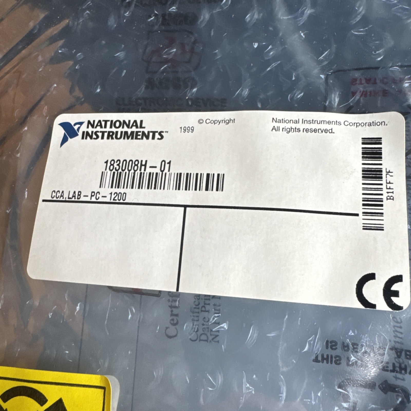 National Instruments LAB-PC-1200 183008H-01 777227-01 AND NI-DAQ SW – Expedite