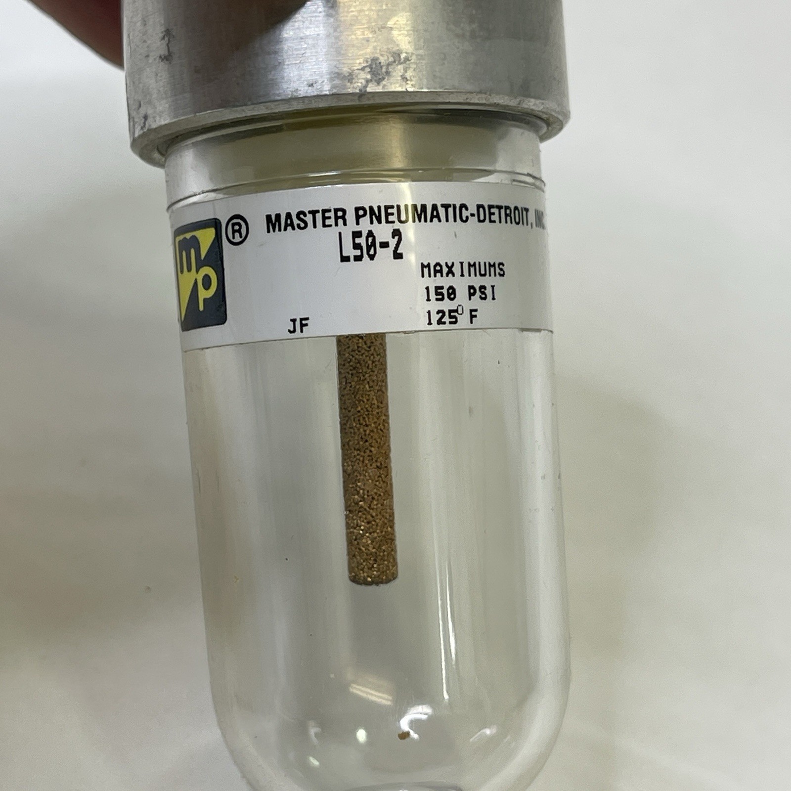 Master Pneumatic L50-2 Wick Lubricator NOS Detroit USA 1/4″ Inline Air Oiler