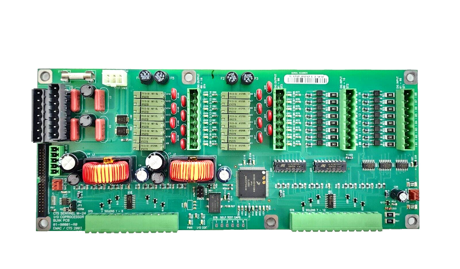 CTS SENTINEL M-24 I/O COPROCESSOR BLNK PCB 01-90001-R0 EMAC CTS 2003