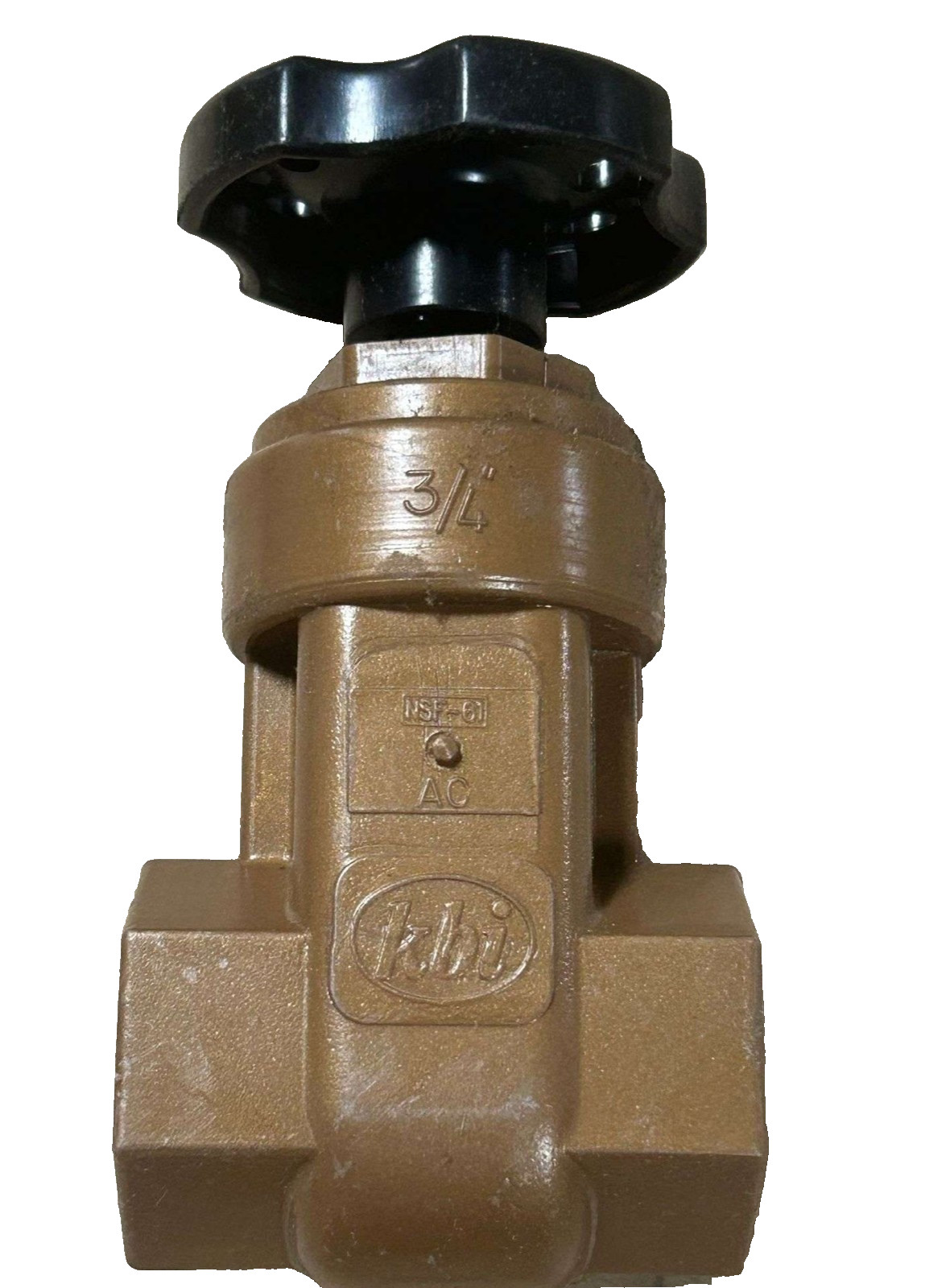 kbi Gate Valve 3/4 Female Threaded Handwheel Lot of 4 Brown Plastic GVL-0750-E