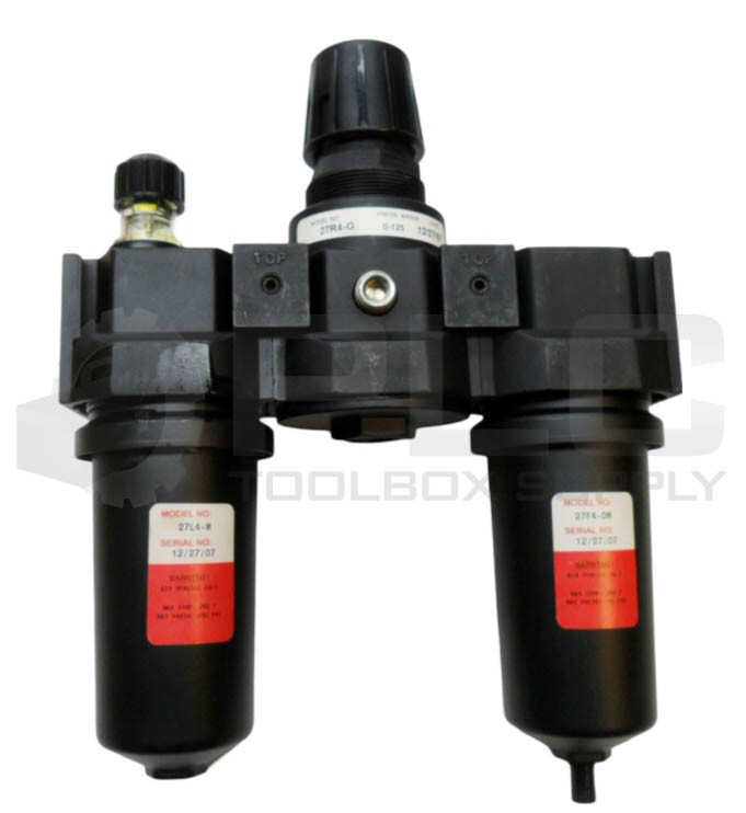 NEW COILHOSE PNEUMATICS 27R4-G REGULATOR W/ 27L4-M LUBRICATOR W/ 27F4-DM FILTER