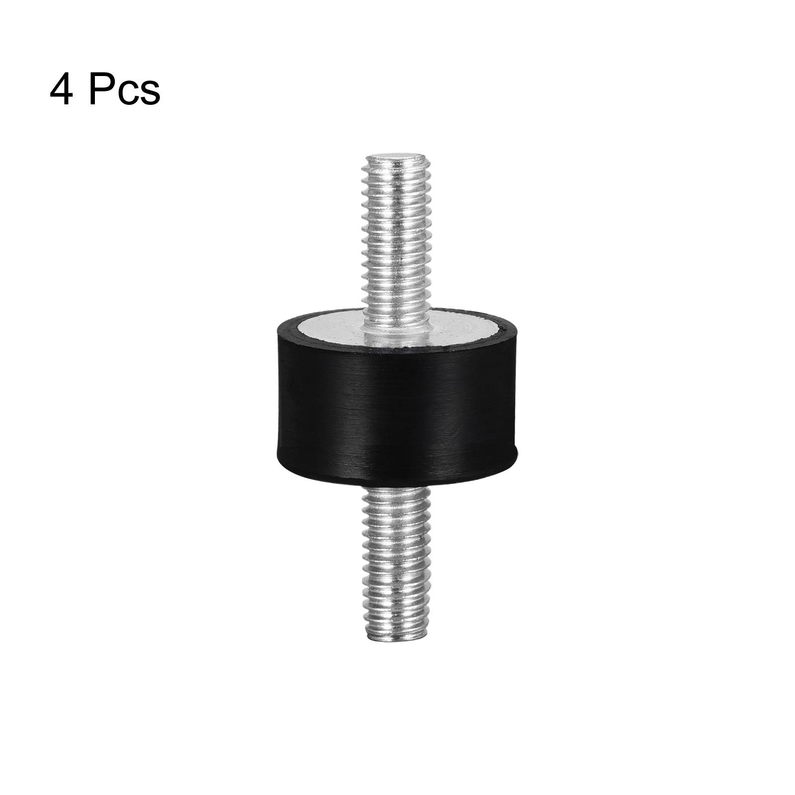 4pcs Rubber Mounts M6x18mm Male Vibration Isolator Shock Absorber D20mmxH10mm