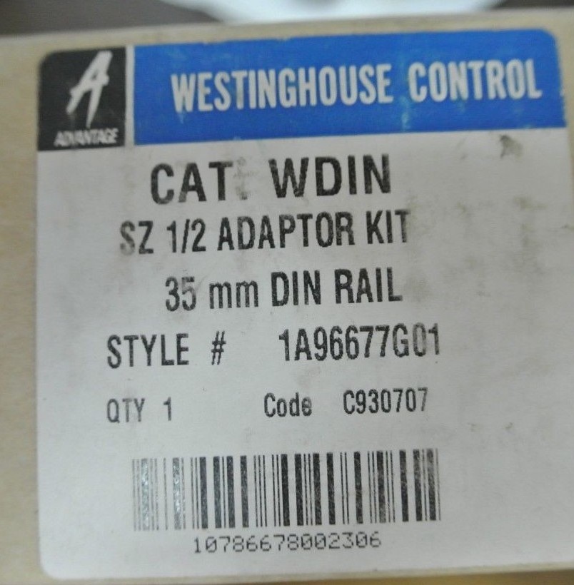 WESTINGHOUSE 1A96677G01 / WDIN SIZE 1/2 ADAPTER KIT 35mm DIN RAIL – NEW SURPLUS