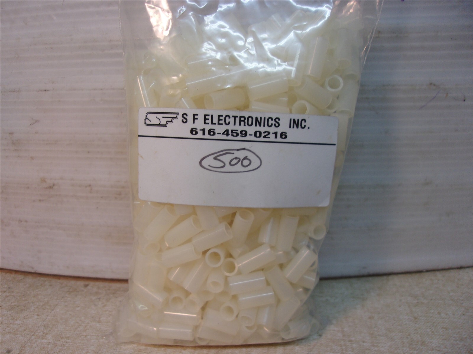 NEW SF Electronics 1/2″ x 3/16″ Nylon Spacers Bag of 500 *FREE SHIPPING*