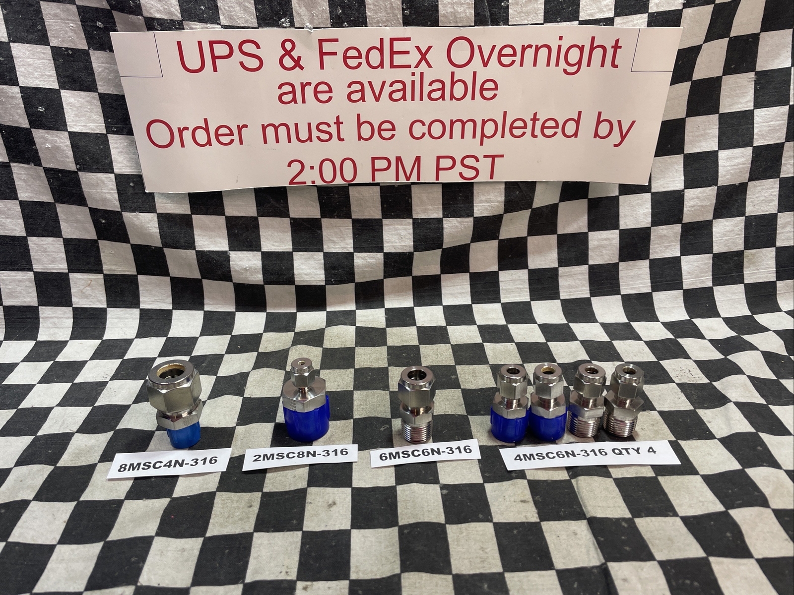 PARKER MALE ADAPTER 8MSC4N-316 2MSC8N-316 6MSC6N-316 4MSC6N-316 LOT OF 7#1639F32