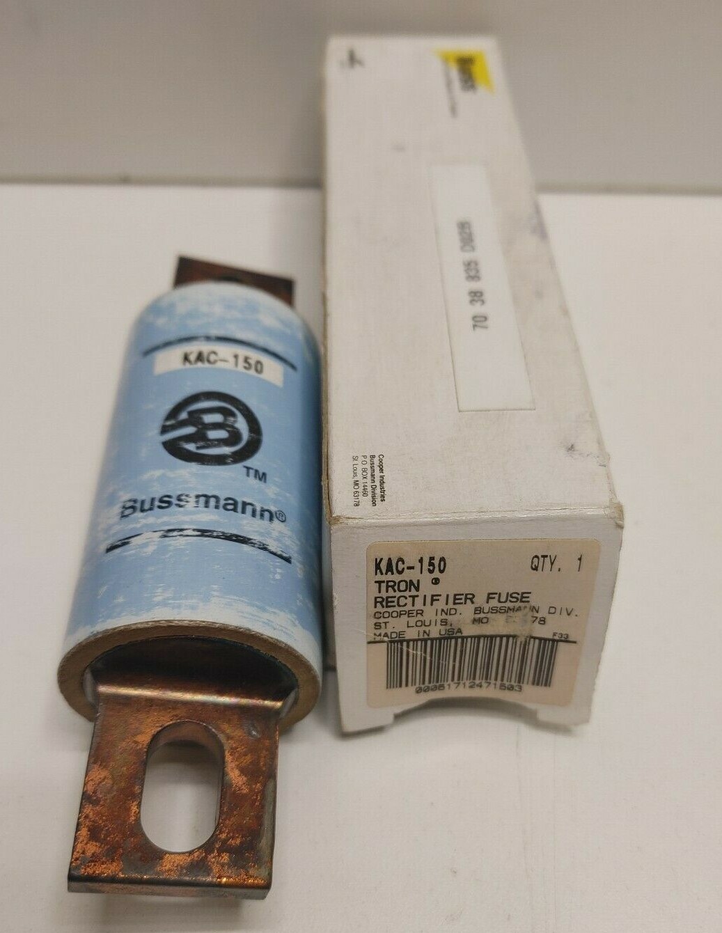 NEW OLD STOCK! BUSSMANN TRON 150A 600V RECTIFIER FUSE KAC-150