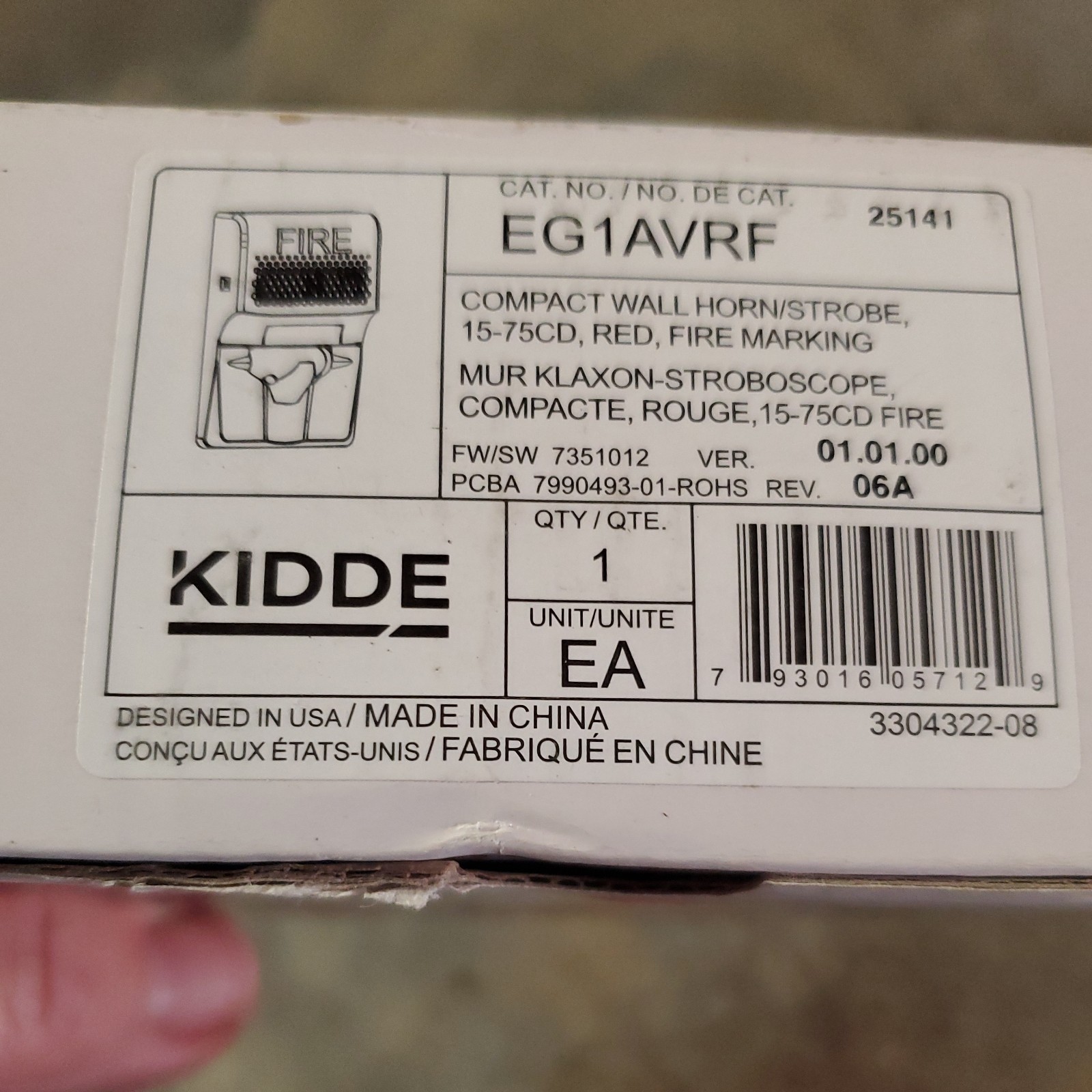 EG1AVRF KIDDE commercial