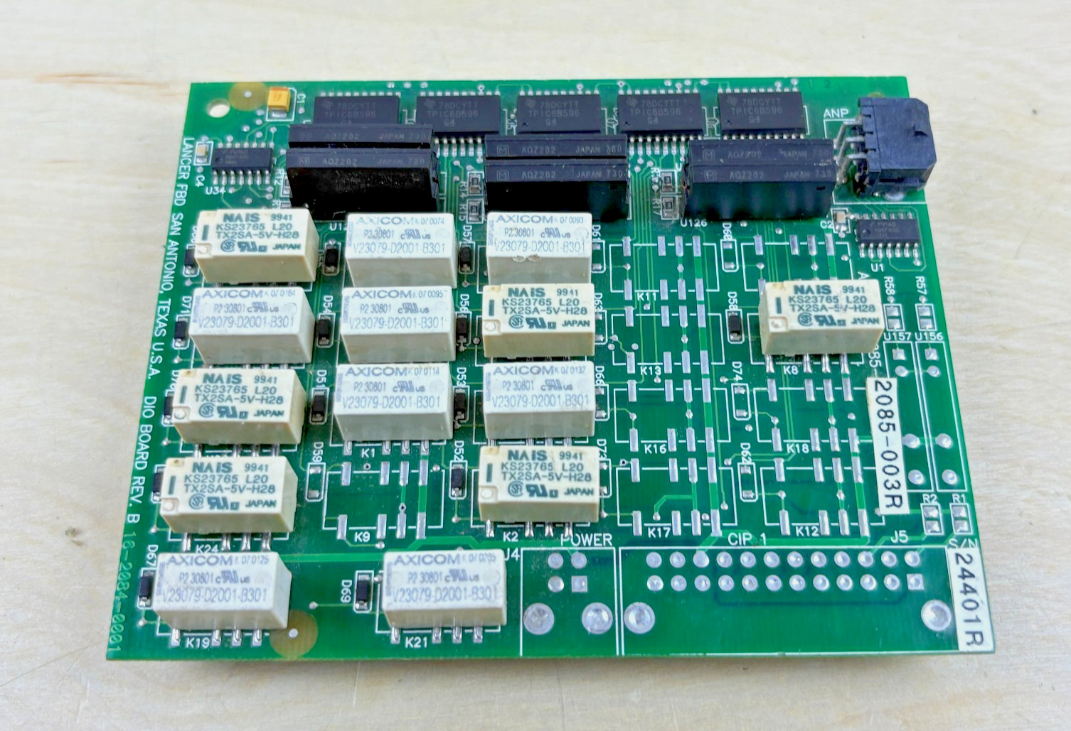 Lancer FBD 2085-003R DIO Board, Rev B, 16-2084-0001