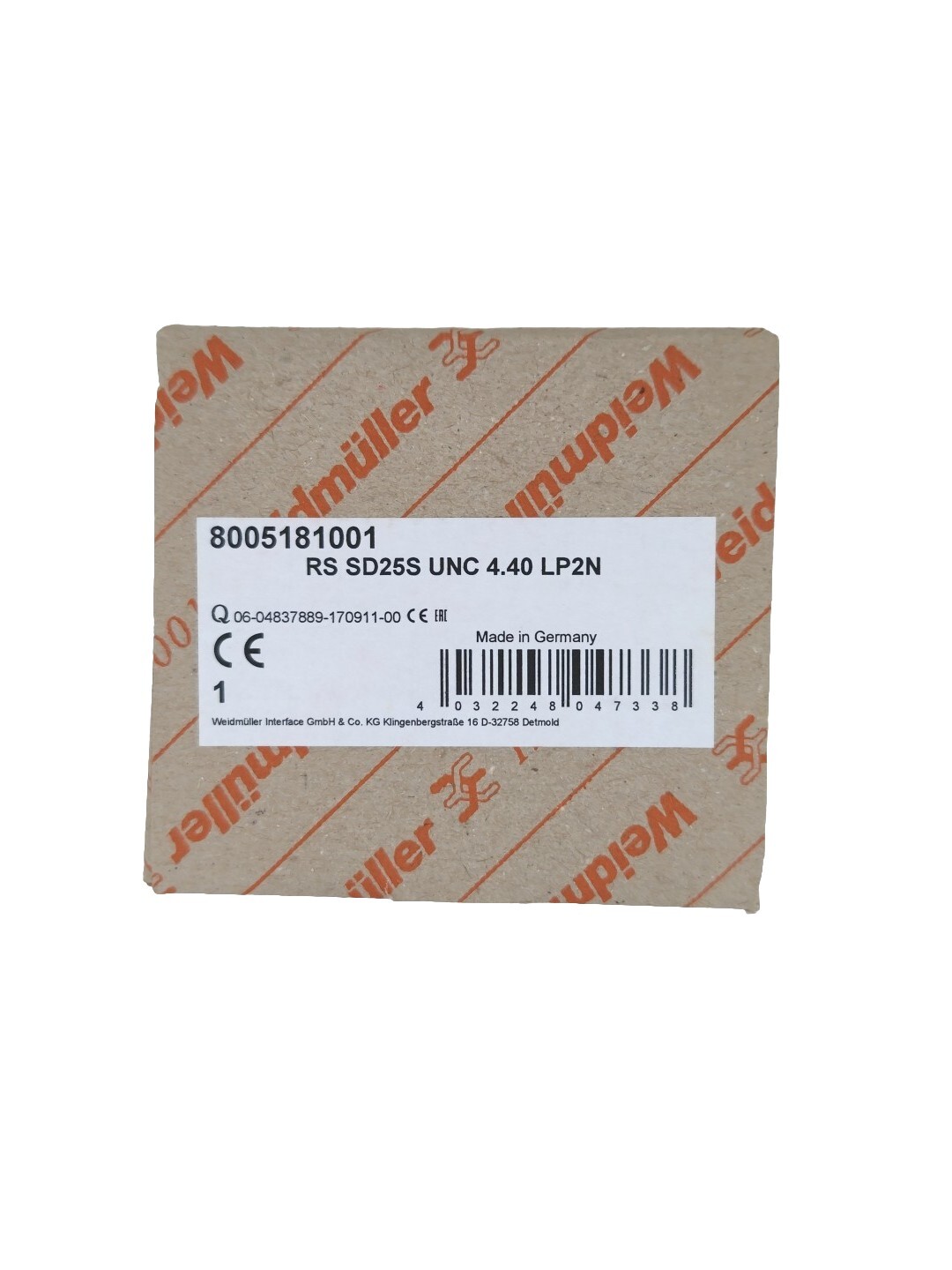 WEIDMULLER RS SD25S UNC 4.40 LP2N 800518 1001