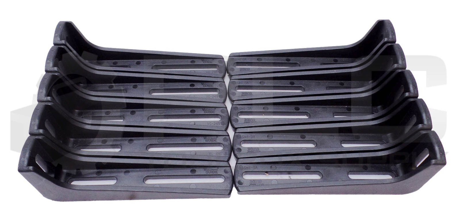 BOX OF 10 NEW SOLUS VG-245KBK VALU-GUIDE L-BRACKET BLACK PLASTIC *READ*