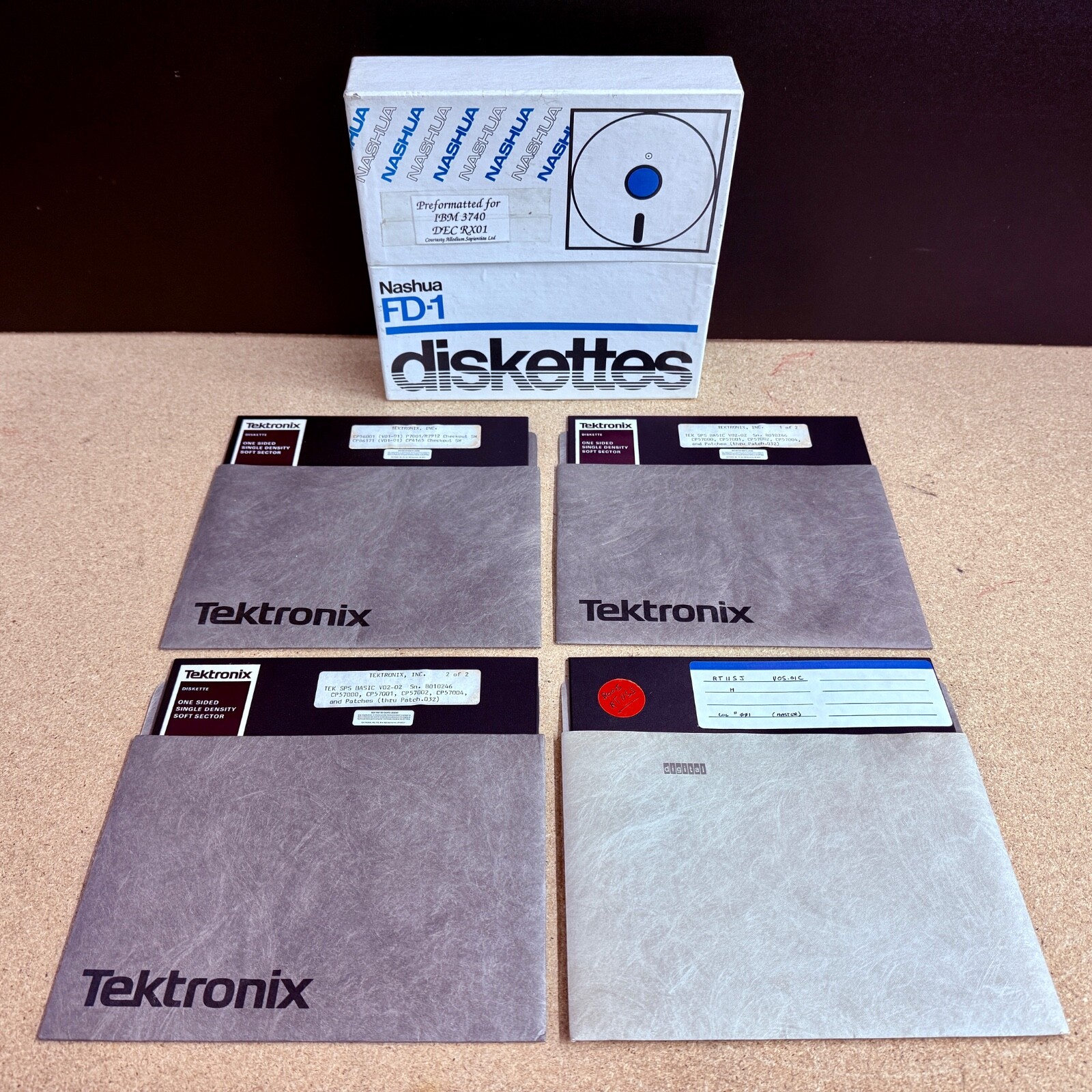 Vintage Digital and Tektronix Software 8 Inch Floppy Disk Set RT11 TEK SPS Basic