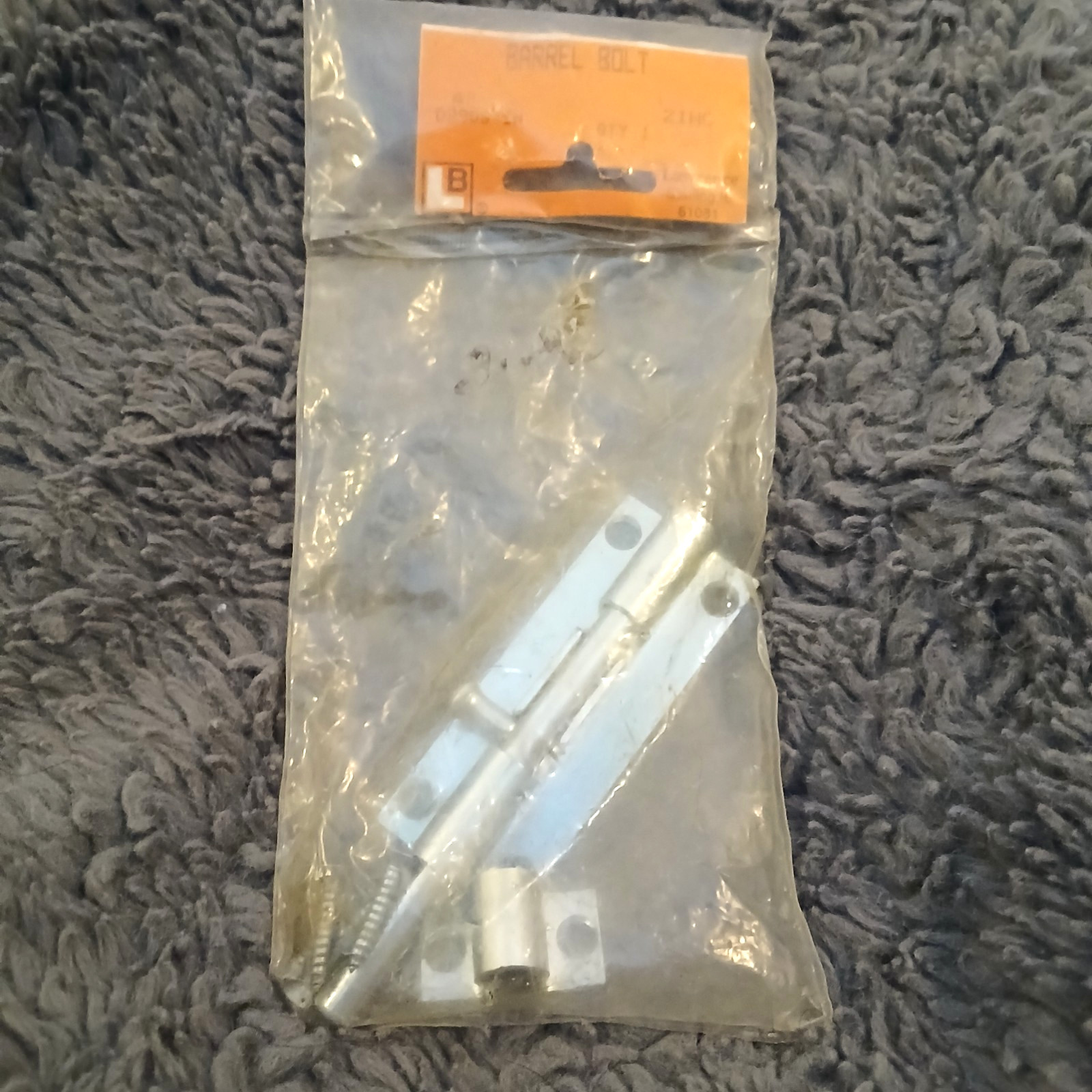 LAWRENCE D290S-ZN Barrel Bolt New in sealed packaging.