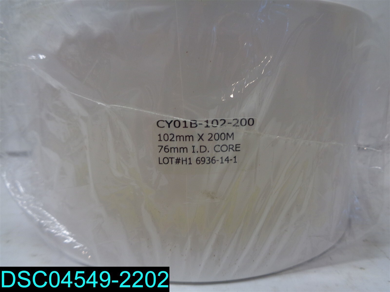 Label 76mm ID Core 102mm x 200m CY01B-102-200