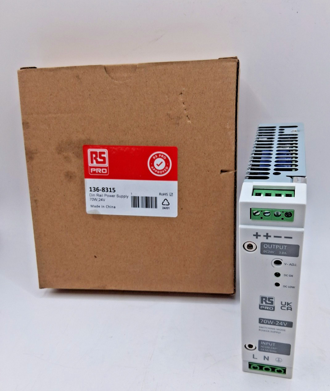 RS Pro 136-8315 Din Rail Power Supply