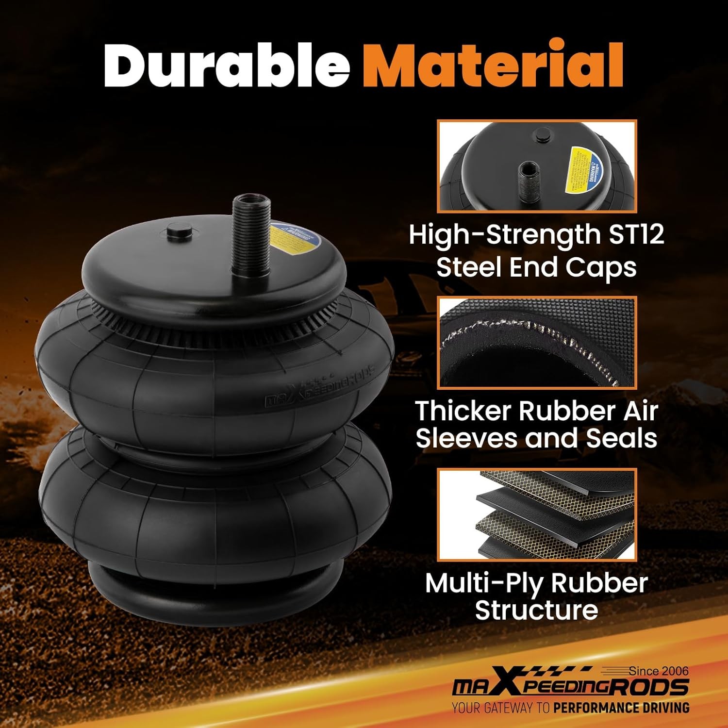 maXpeedingrods 5000 lbs Rear Air Suspension Bags Kit for Ford F-250 F-350 2011-2