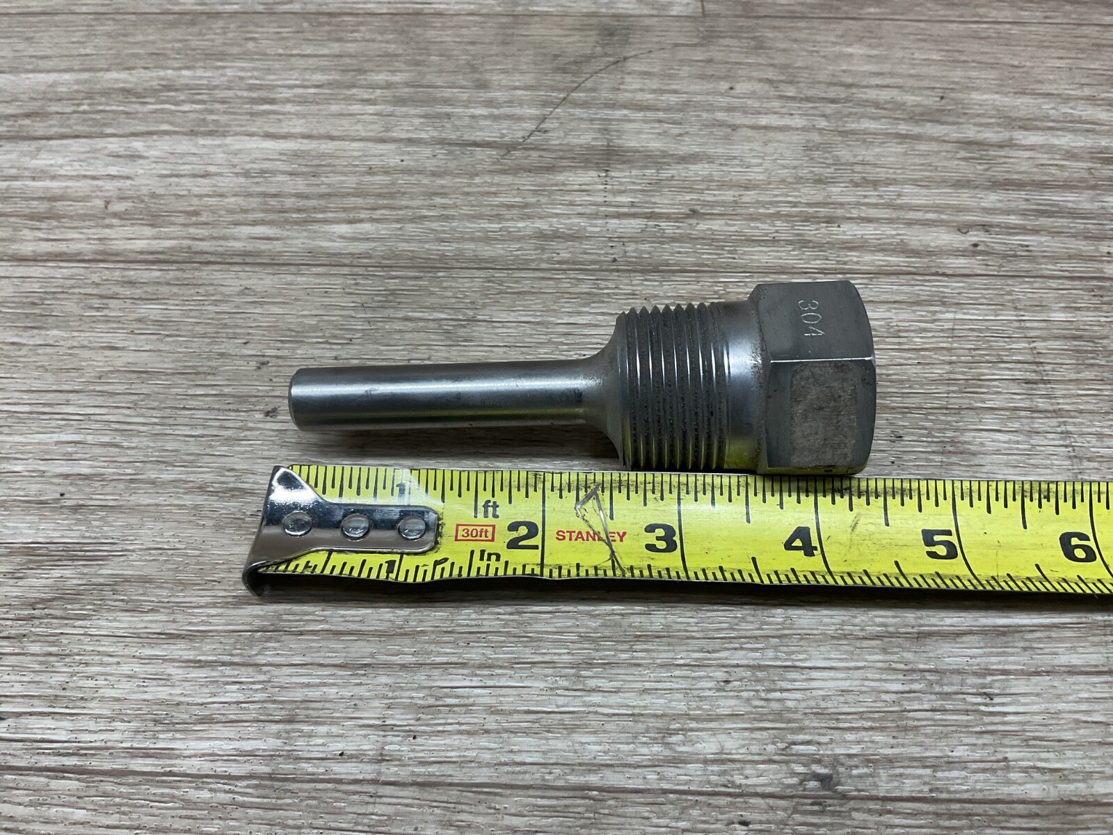 Stainless Steel 304 Thermowell Screwed Type 1/2” NPT 1” Thread #35C29*QC
