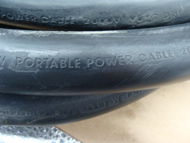 CAROL SUPER VU-TRON 8/5 TYPE W PORTABLE POWER CABLE 2000V P-7K-123049 21FT