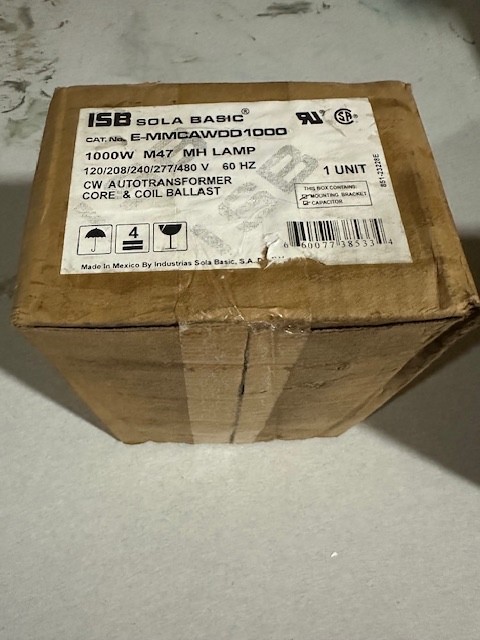 NEW SOLA BASIC (E-MMCAWDD1000) CORE & COIL BALLAST 60HZ 1000W