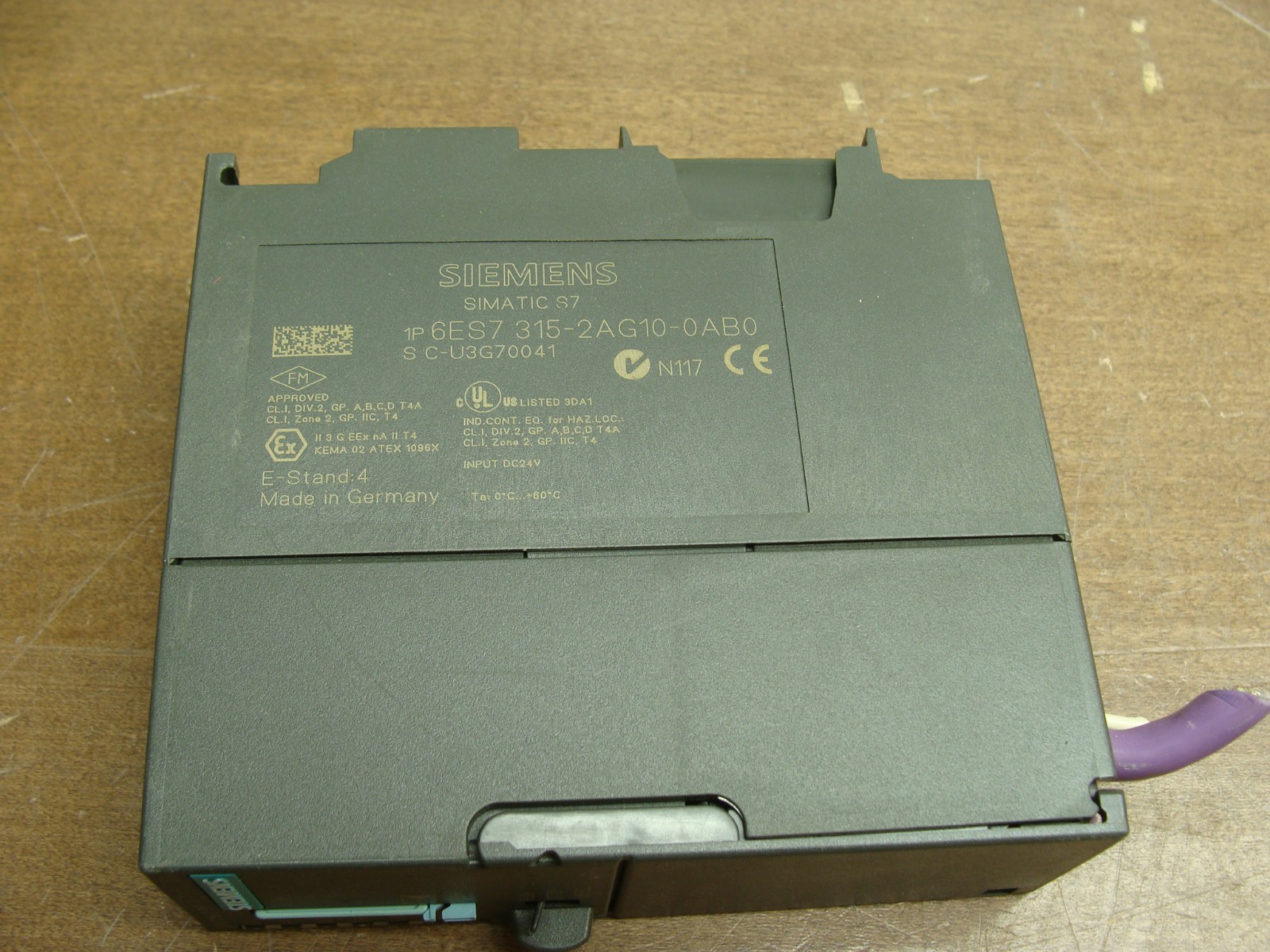 SIEMENS SIMATIC S7-300 PROCESSOR/CONTROLLER 6ES7 315-2AG10-0AB0 CPU315-2DP