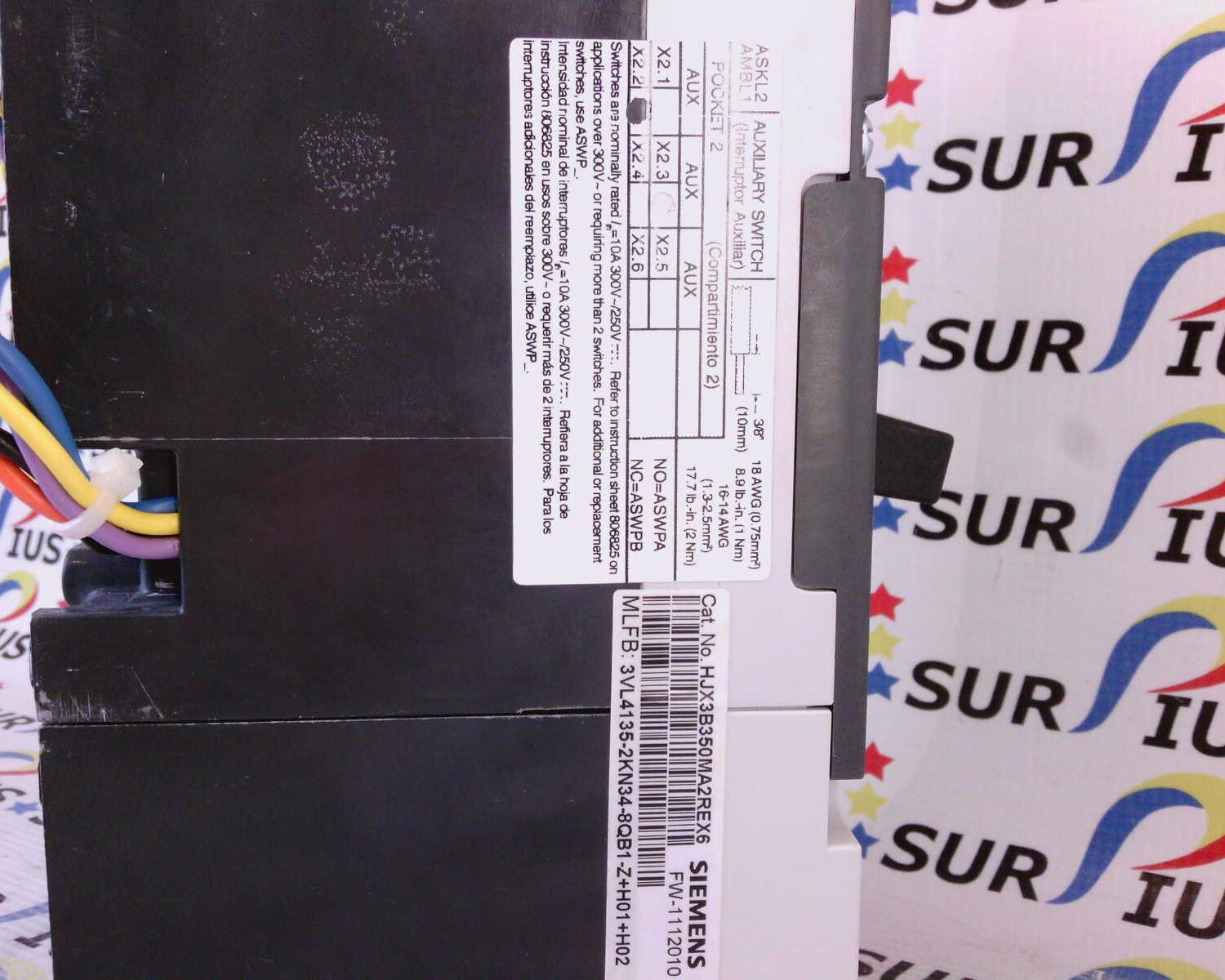 USSP Siemens HJGA HJX3B350MA2REX6 350A 600V 3 Pole Circuit Breaker