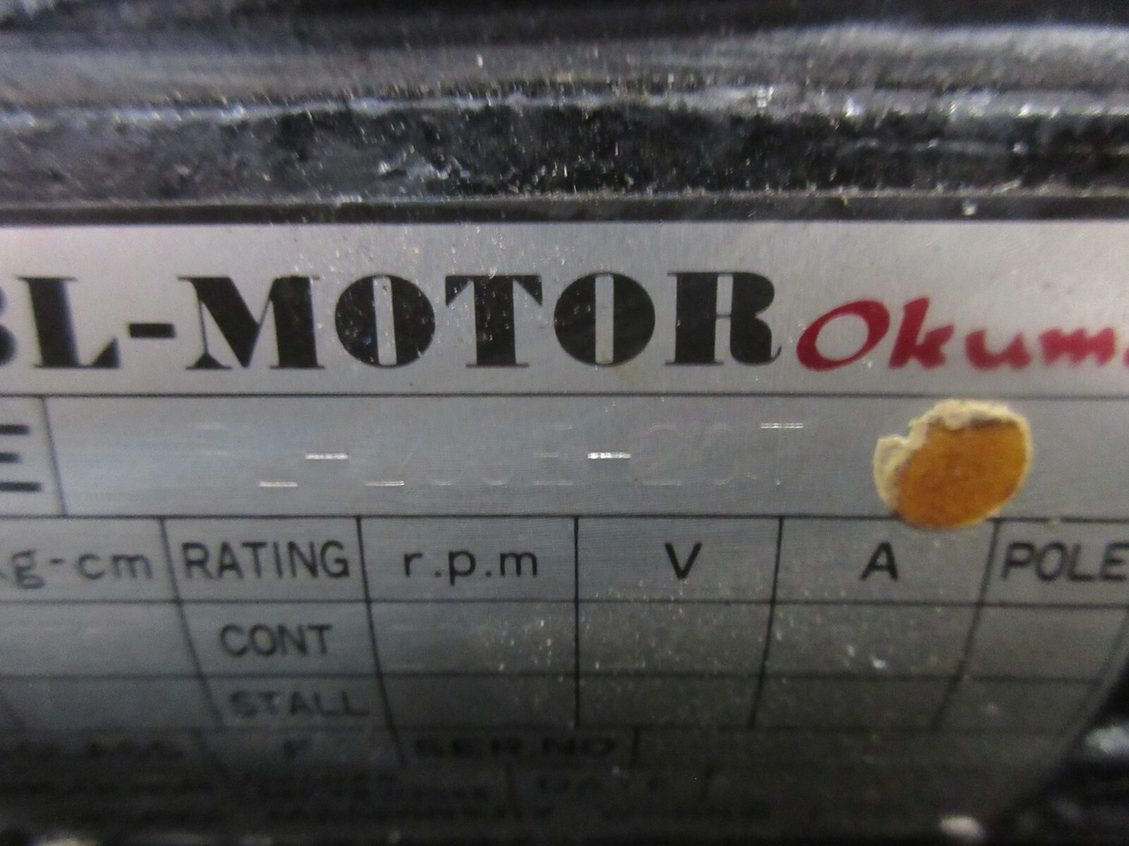 *SPECIAL* OKUMA BL-MOTOR BL-180E-20T WITH ABS-FB-D2048 ENCODER OKUMA LC40 EACH 1