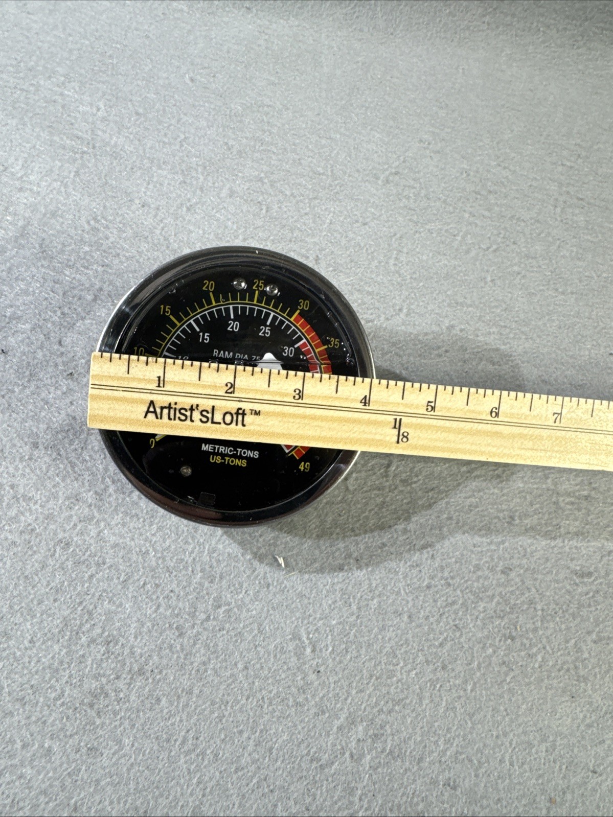 RAM DIA 75 MM Hydraulic Pressure Gauge 4 1/4″ Dial Stainless Steel 1/2″ BSP