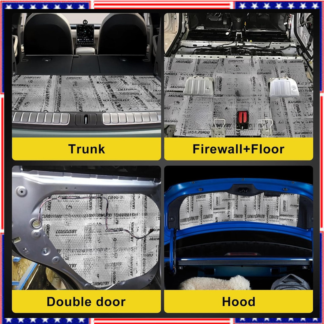 50 mil 50 sqft Car Sound Deadening Mat, Butyl Automotive Sound Deadener, Noise..