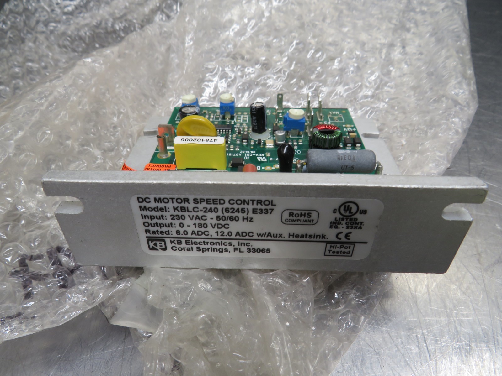 KB Electronics KBLC-240 DC Motor Speed Control