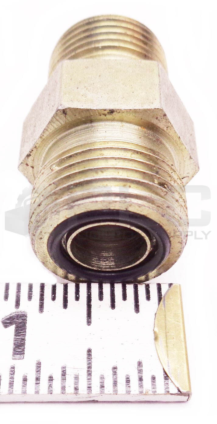 LOT OF 6 NEW PARKER 3/8″IDx13/16″ OD COMPRESS 7/16″IDx3/4″OD MALE HYD FITTINGS